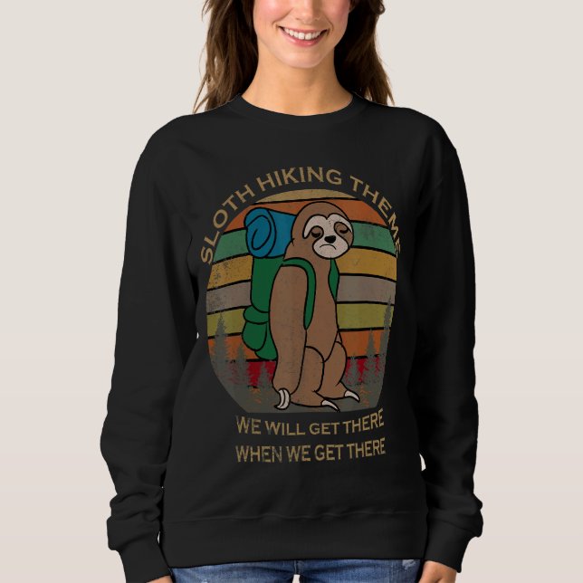 Sudadera Senderismo retro en eslogan (Anverso)