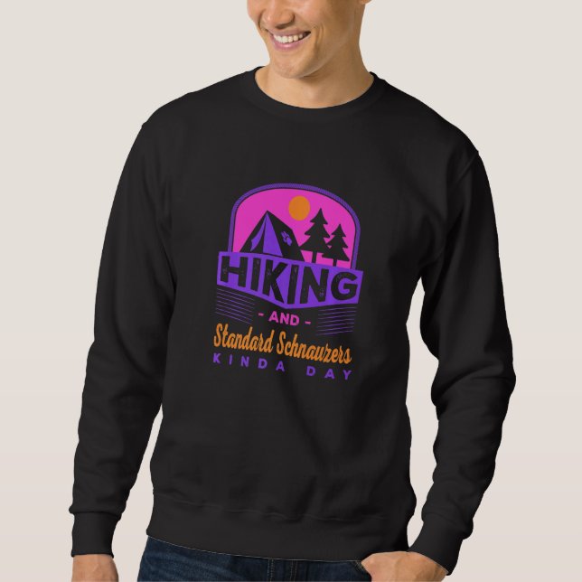 Sudadera Senderismo Y Schnauzers Standard Kinda Day Mittels (Anverso)