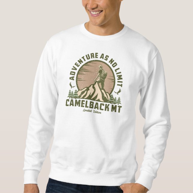 Sudadera Sendero Retro Camelback Montaña Sunset T-Shirt (Anverso)