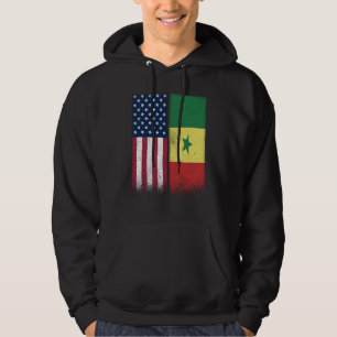 Sudadera Senegal Banderas estadounidenses senegalesas Orgul