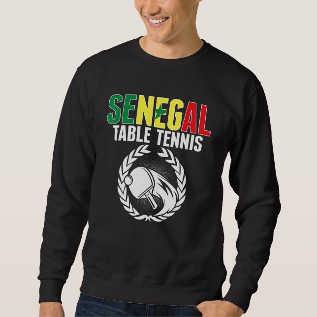 Sudadera Senegal Table Tennis   Senegalese Ping Pong Suppor (Anverso)