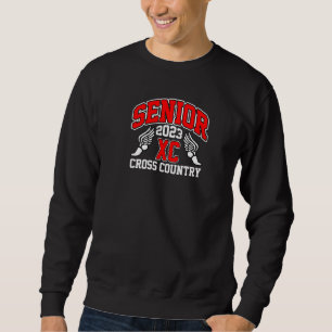 Sudadera Senior 2023 Cross Country Xc Team White & Red Text