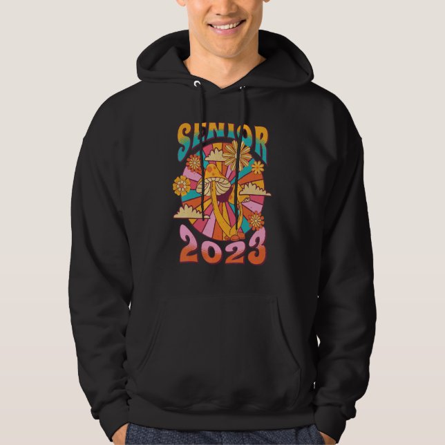 Sudadera Senior 2023 floral vintage (Anverso)