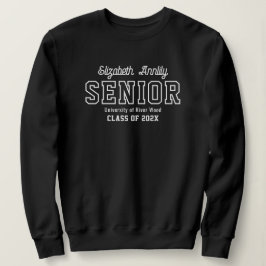 Sudadera Senior Custom Year Script Graduate College 