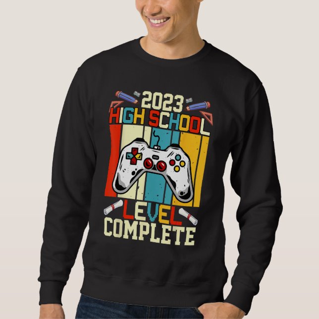 Sudadera Senior Gamer 2023 High School Level Complete 2023  (Anverso)