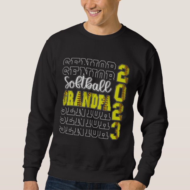 Sudadera Senior Softball Grandpa 2023 Sport Lover Proud Gra (Anverso)