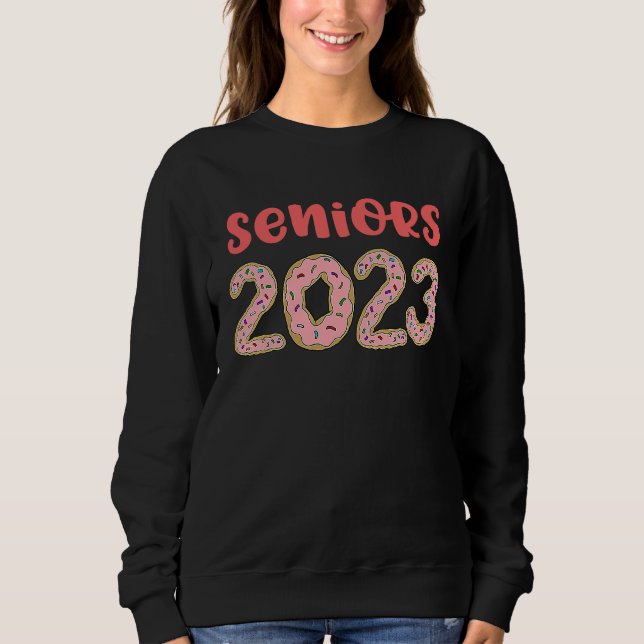 Sudadera Seniors 2023 High School Graduation Donut Pink Gir (Anverso)