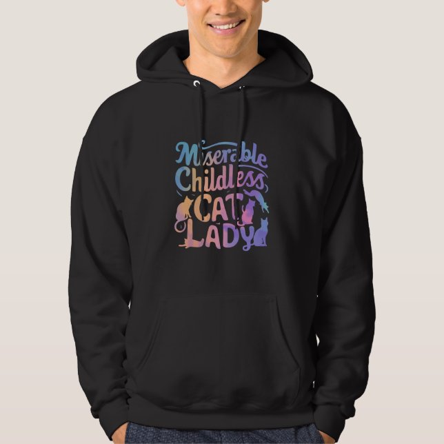 Sudadera Señora de Gatos sin Hijos Desdichada (Anverso)