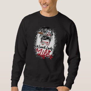 Sudadera Señora del almuerzo del moño despeinado decolorado