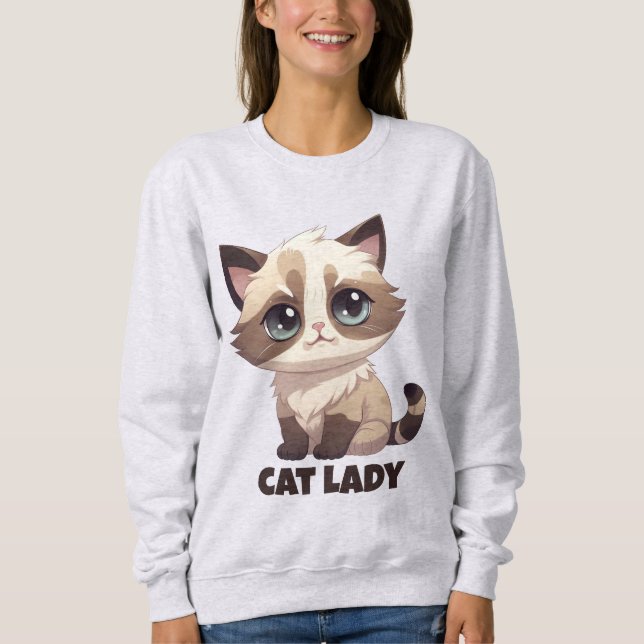 Sudadera Señora del gato (Anverso)