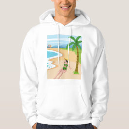 Sudadera señora en la playa