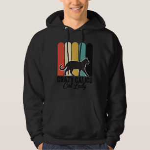 Sudadera Señora Gata Calico Loca Diseño Retro de Gatos Anti