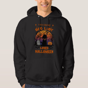 Sudadera Señora Perro Loco Ama Tumba de Calabaza de Caniche