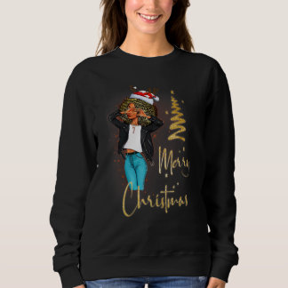 Sudadera Señora Santa Negra Divertida Solo Una Chica Que Am
