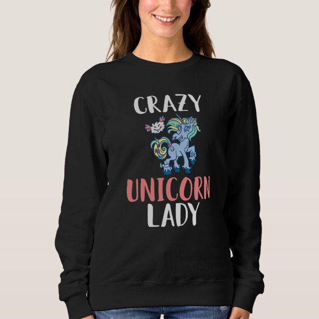 Sudadera Señora Unicornio Loca (Anverso)