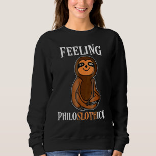 Sudadera Sensación de eslogan filosófico yoga perezoso