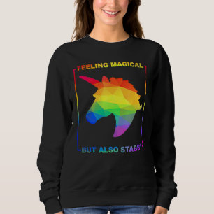 Sudadera Sensación Magica Pero También Estancada Unicornio
