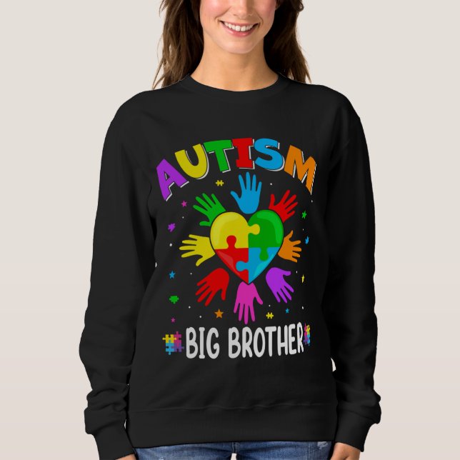 Sudadera Sensibilización sobre autismo de mano Gran Hermano (Anverso)