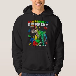 Sudadera Sensibilización sobre el autismo de los dinosaurio