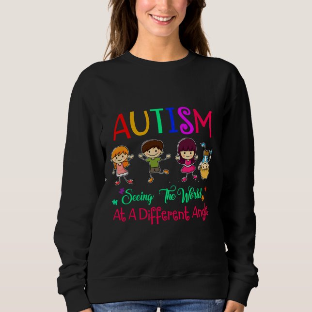 Sudadera Sensibilización sobre el Autismo Viendo El Mundo D (Anverso)