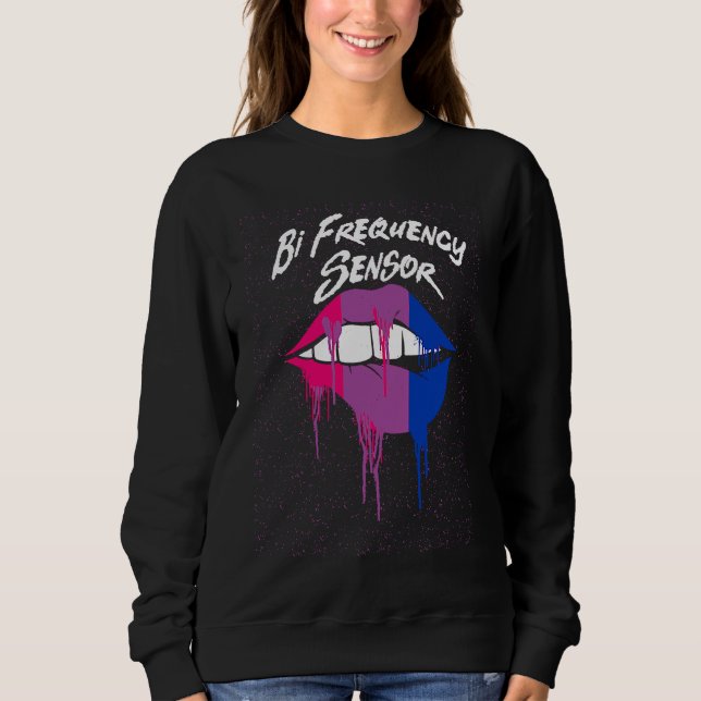 Sudadera Sensor de frecuencia Bi Bisexual Pun Bi Pride Chis (Anverso)