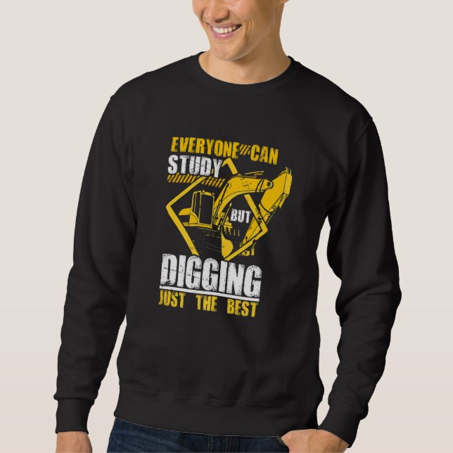 Sudadera Sentada del edificio del obrero de construcción de (Anverso)
