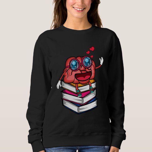 Sudadera Sentado En El Autor De Libros (Anverso)