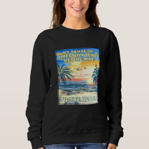 Sudadera Sentido de dirección me lleva a la playa 1
