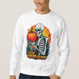 Sudadera "Sentiendo Gourd-geous" Skeleton Hand Halloween Te