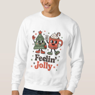 Sudadera Sentimiento Retro de Navidad Alegre Fiesta Vintage
