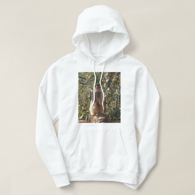 Sudadera Sentinel Vigilante: Meerkat Sobre El Exuberante Fo (Diseño del anverso)