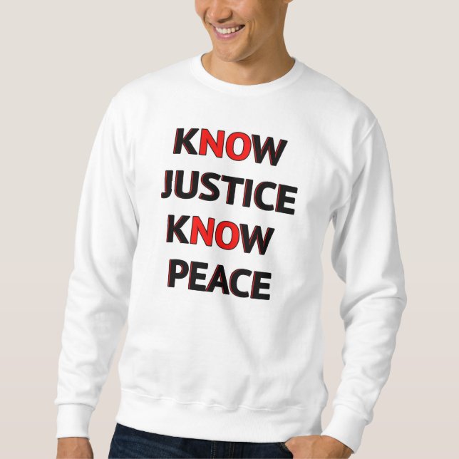 Sudadera Sepa que la justicia sabe paz (Anverso)