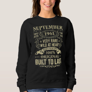 Sudadera Septiembre de 1961 61 años de edad 61º cumpleaños