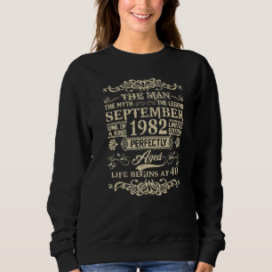 Sudadera Septiembre de 1982 Leyenda de Mitos del Hombre 40