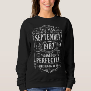Sudadera Septiembre de 1987 Leyenda del Mitos del Hombre 35