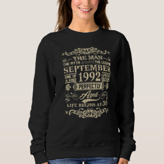 Sudadera Septiembre de 1992 Leyenda del Mitos del Hombre 30