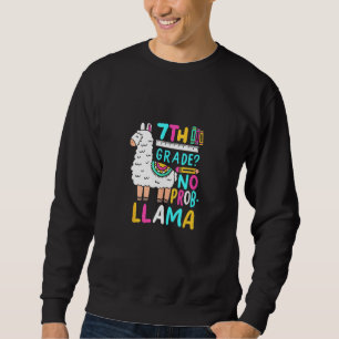 Sudadera Séptimo Grado No Prob Llama Graciosa Séptima Escue