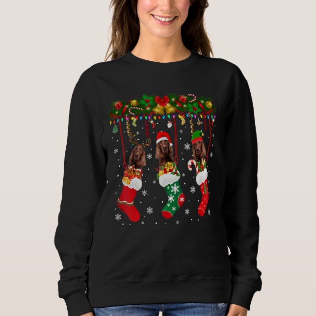 Sudadera Sepulturero Irlandés En Sock Xmas Reindeer Santa E (Anverso)
