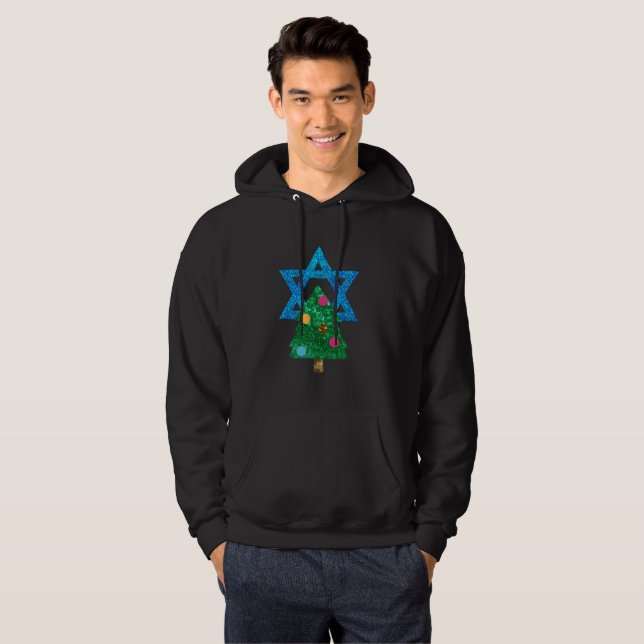 Sudadera sequin christmukkah hanukkah mene hoody sweatshirt (Anverso completo)