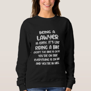 Sudadera Ser abogado es fácil, es como andar en bicicleta