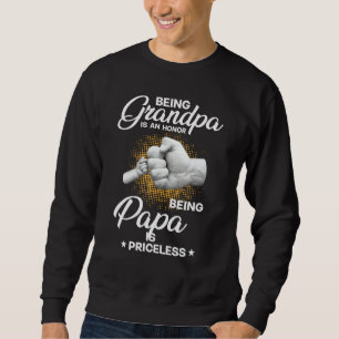 Sudadera Ser abuelo es un honor ser papá no tiene precio