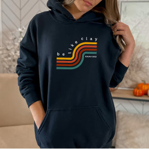 Sudadera Ser como la biblia retro de arcilla contra la H de