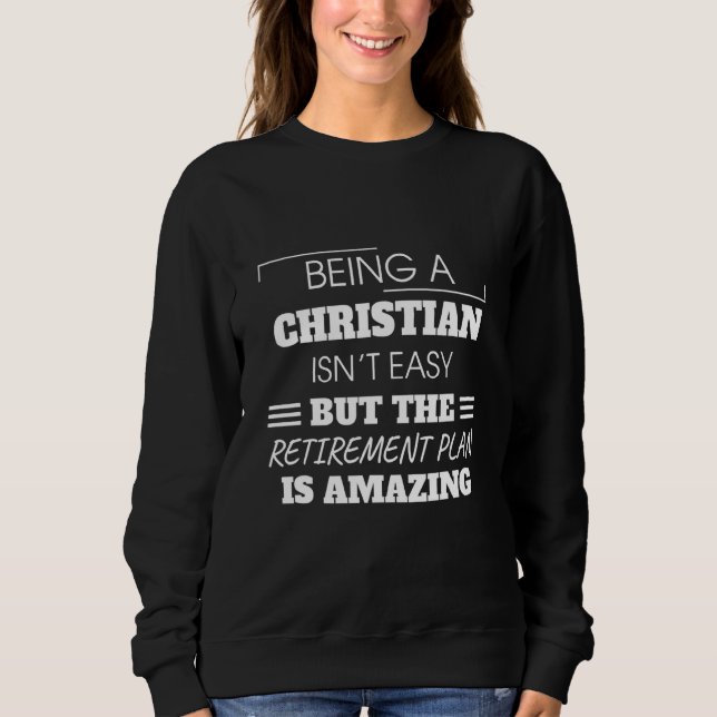 Sudadera Ser cristiano no es humor fácil (Anverso)