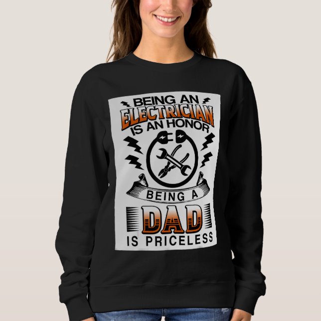 Sudadera Ser Electrista Es Honor Ser Papá Es Priceles (Anverso)