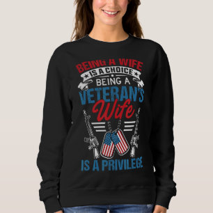 Sudadera Ser esposa es una elección Ser esposa de un vetera