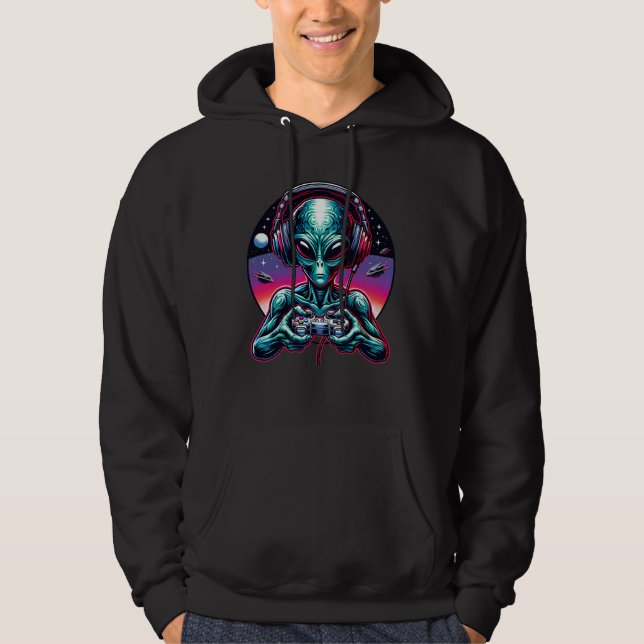 Sudadera Ser extraterrestre alienígena jugador (Anverso)