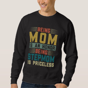 Sudadera ser mamá es un honor ser madrastra no tiene precio