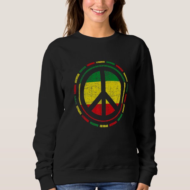 Sudadera Ser pacíficos colores rastas (Anverso)