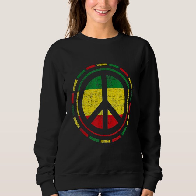 Sudadera Ser pacíficos colores rastas (Anverso)