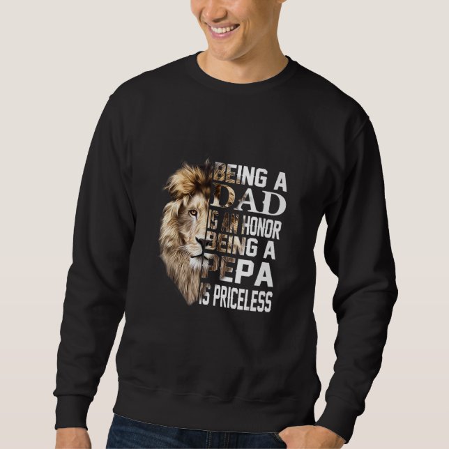 Sudadera Ser Papá Es Honor Pepa Es Un Padres Inpreciable (Anverso)